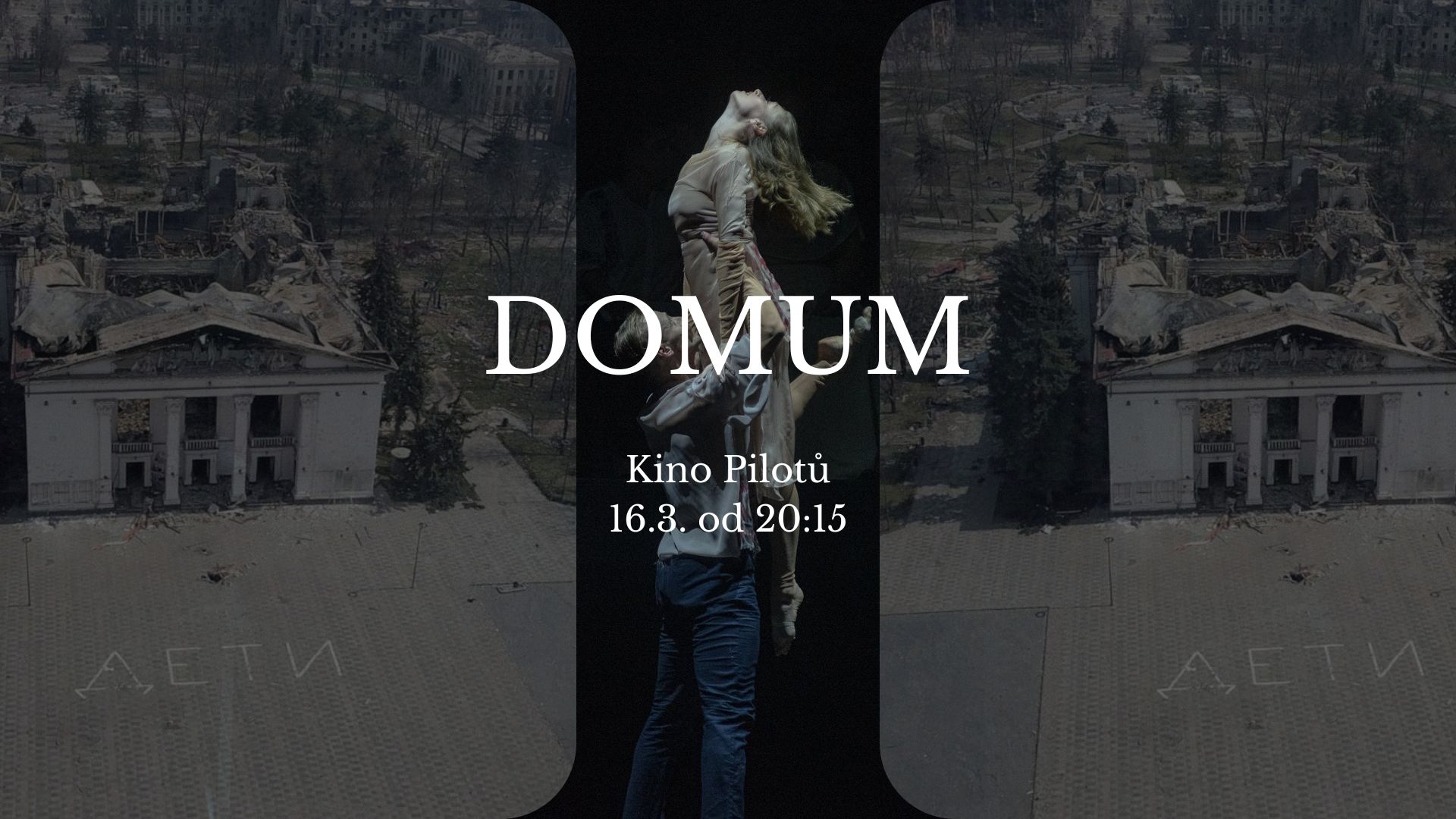 Charitativní projekce divadelního záznamu DOMUM